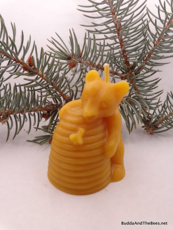 Buddha And The Bees Little Bear and Skep Candle