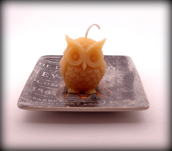 Buddha And The Bees 100% Pure Beeswax Little Owl Candle