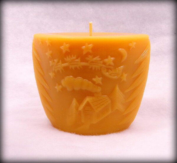 Buddha And The Bees 100% Pure Beeswax Night Before Christmas Candle