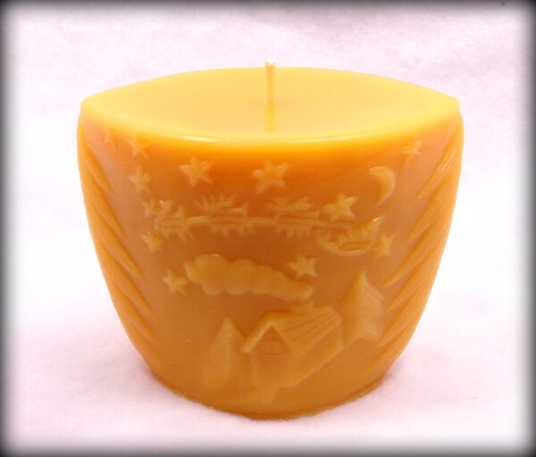 Buddha And The Bees 100% Pure Beeswax Night Before Christmas Candle