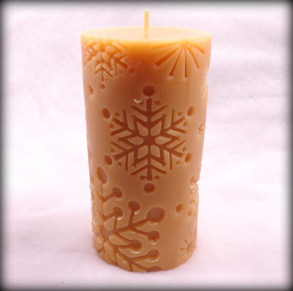 Buddha And The Bees 100% Pure Beeswax Snowflake Candle