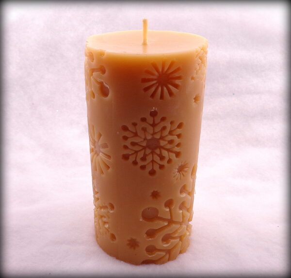 Buddha And The Bees 100% Pure Beeswax Snowflake Candle